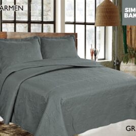 Simon Baker Carmen Bedspread Grey Queen