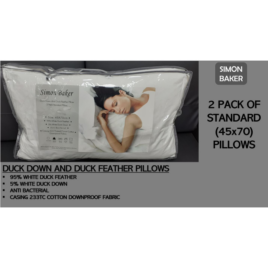 Simon Baker Feather Pillow Standard Twin Pack