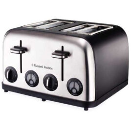 13976 RUSSELL HOBBS MATT BLACK 4 SLICE TOASTER 1750W Cancel/reheat/defrost functions
