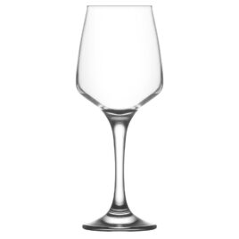 Luigi Ferrero Spigo Wine glass 330ml, 6 pcs The set contains: – white wine glass – 6 pcs with capacity 330ml Fine machine-made Soda-lime glass With thin rim for nice feeling when drinking and high stem for elegant look Modern shape. Suitable for cleaning in dishwasher