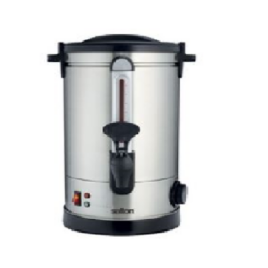 SU20L SALTON SS URN 20L 1600W Optimal built-in water level indicator Variable temperature control to select desired water temperature Modern design brushed 201 stainless steel body.