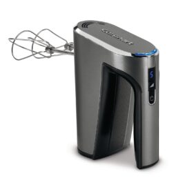 RHCHM RECHARGEABLE CORDLESS HAND MIXER Variable speed control. Power indicator light. Durable chromed beaters Versatile stainless-steel whisk. Long-lasting lithium-ion battery. Overload and overheat protection for added safety. Includes USB Type C cable Wattage:200W. Ample 2000mAh battery capacity. Charging time: 2 hours Between 30-50 minutes of run time