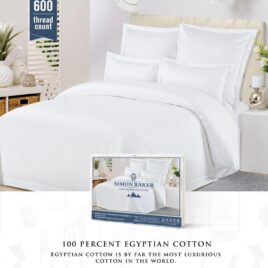 Simon Baker 600T OXFORD DUVET S/STITCH QUEEN WHITE