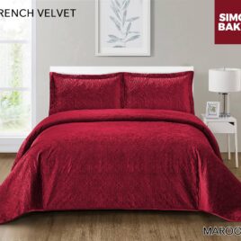 Simon Baker French Bedspread Maroon. Queen