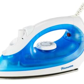 PSI60 PINEWARE, DRY STEAM AND SPRAY IRON 1400W Dry, spray, steam ironing Adjustable thermostat control Stainless steel soleplate 90ml water tank capacity Includes 50ml water beaker