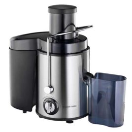 RHJM17 ROYAL JUICE MAKER – BLACK 500W 2 speeds equipped to extract juice from fruit and vegetables 65mm diameter feed tube that accommodates larger pieces of fruit 1.5L pulp container 450ml juice cup Detachable anti-drip spout