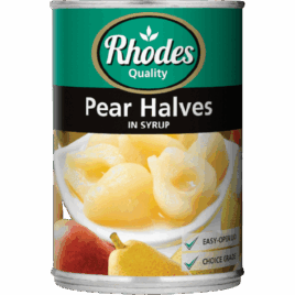 PEAR HALVES 410g RHODES