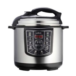 SEPC02 SALTON 6L ELECTRIC PRESSURE COOKER 1000W 6L capacity cooking pot. 8 x multi-function menu’s: Rice; Fish; Baby Cereals; Cake; Meat/Chicken; Soup; Tendon/Bean; Congee Reheat & Keep Warm modes