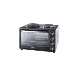 SFMK23 SAL MINI KITCHEN 23L 23L oven capacity with 2 solid hotplates Power: 1380W oven 1000W hotplate (large) 700W hotplate (small) Temperature range 100℃ to 250℃.