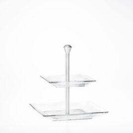 Modi’ 2 Tiered Tray W/Metal St