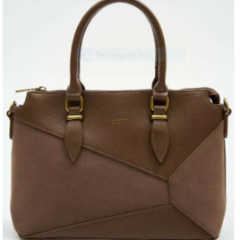 David Jones Deep Coffee Handbag