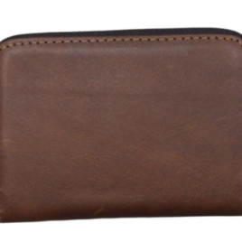 David Jones Compact Leather Wallet Warm Brown