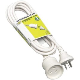 10A ELECTRICAL EXT LEAD 3M BLACK