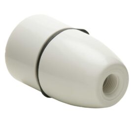 LAMPHOLDER 10MM ENTRY NYLON WHT BC