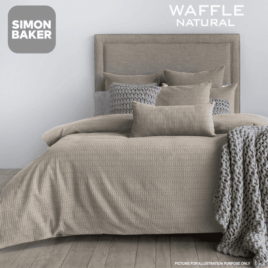 Simon Baker Waffle Weave Cotton Duvet Natural Queen.