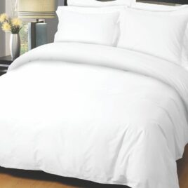 Simon Baker 200T POLY COTTON DUVET COVER QUEEN WHITE